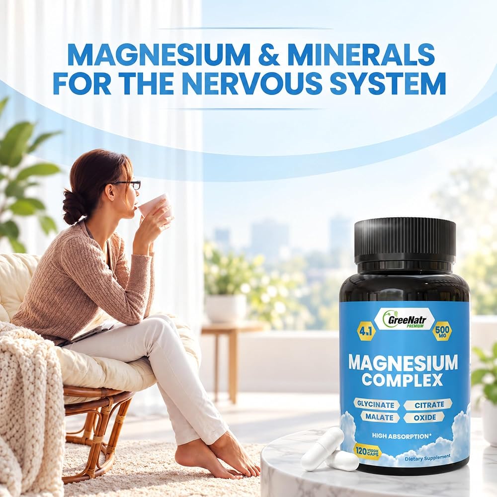 GreeNatr Magnesium Supplement 4-in-1 Blend - 120 Capsules - image 9