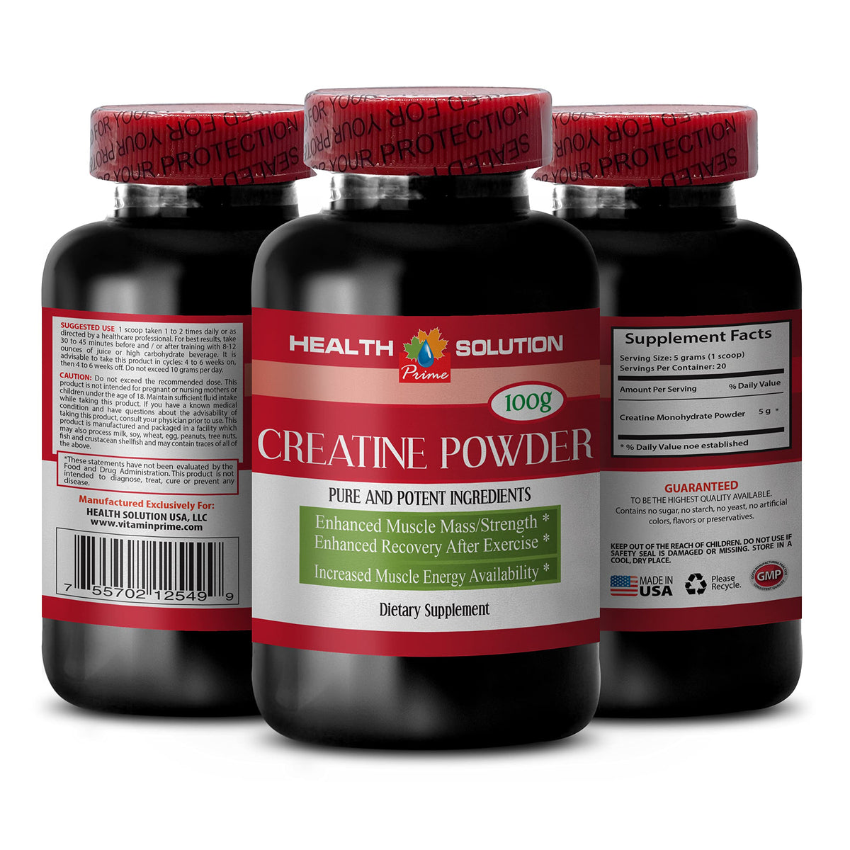 Health Solution Prime Creatine Monohydrate Powder - 100g