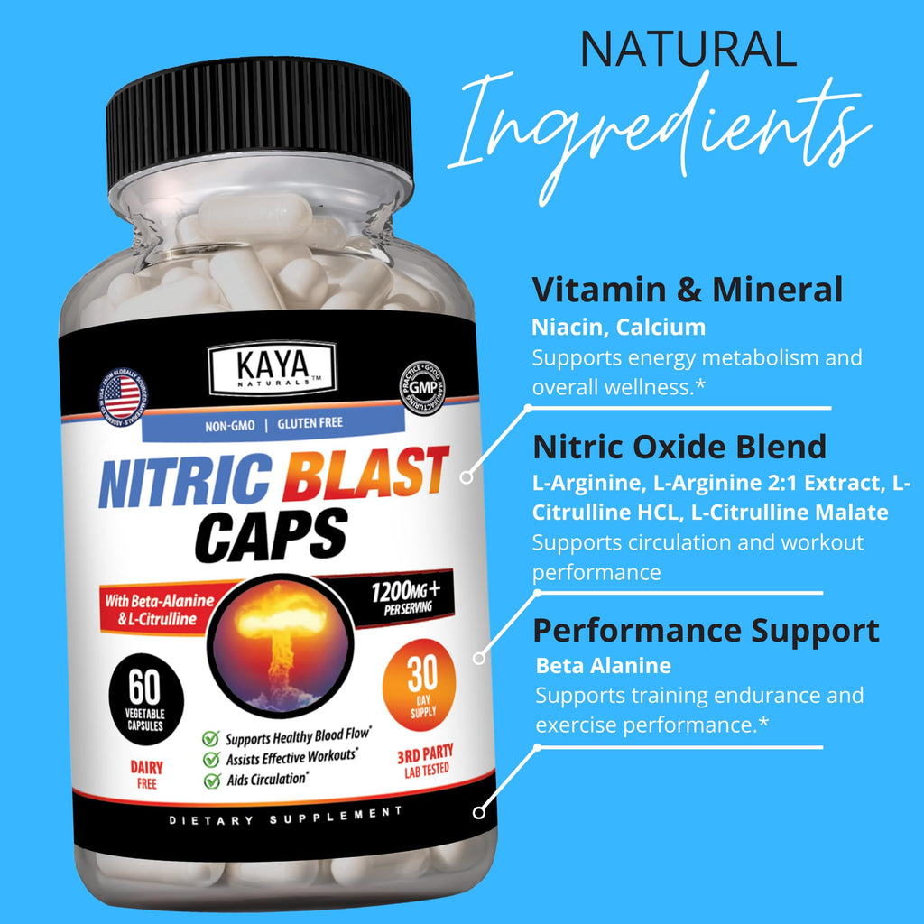 Kaya Naturals - Nitric Blast Potent All-Natural Herbal Supplement