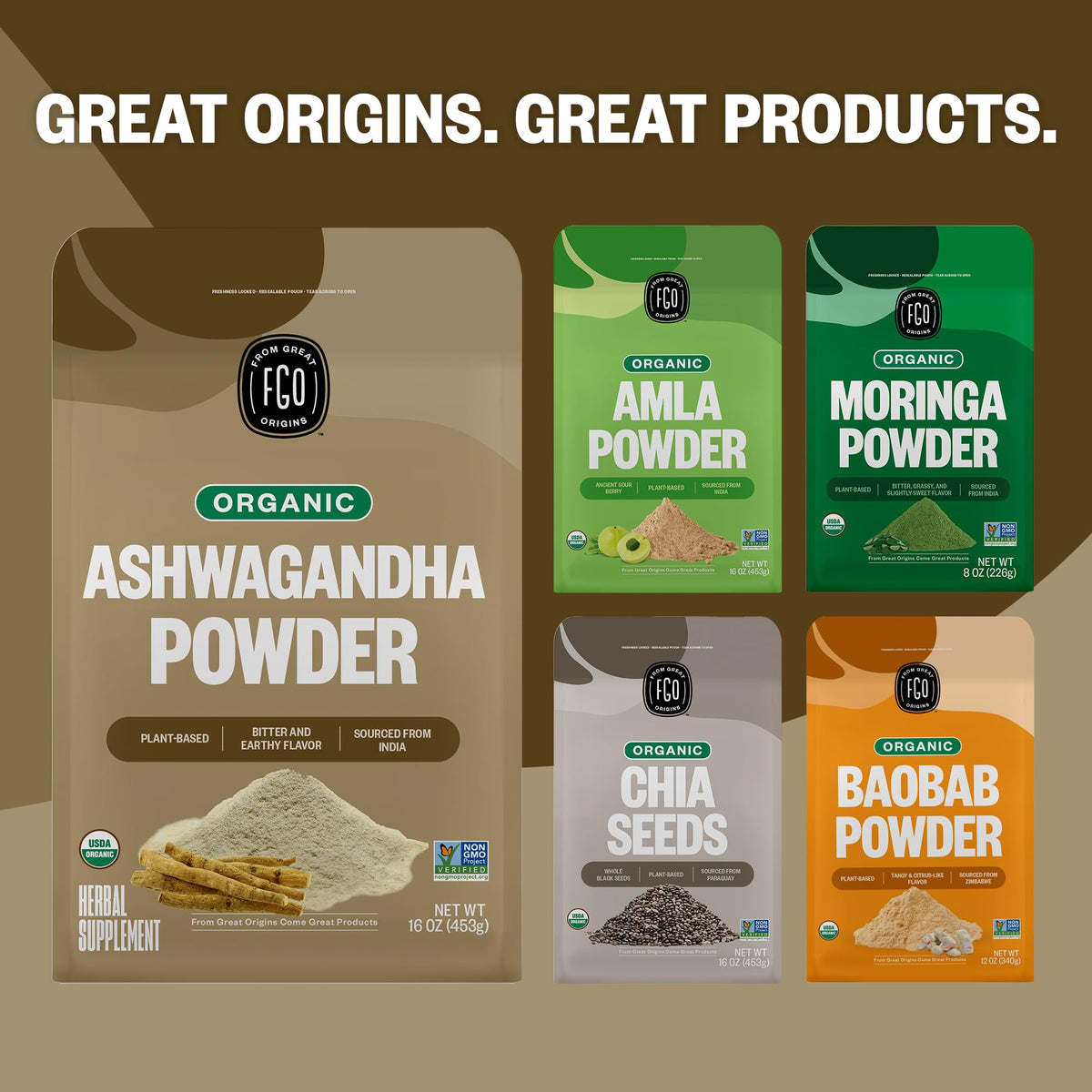 FGO Organic Ashwagandha Root Powder - 16 oz - image 5