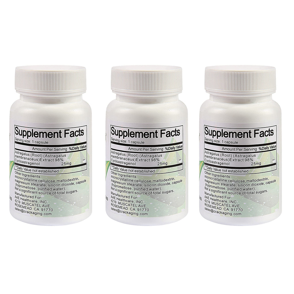 Crackaging Super-Absorption Cycloastragenol 98% 25mg Anti-Aging