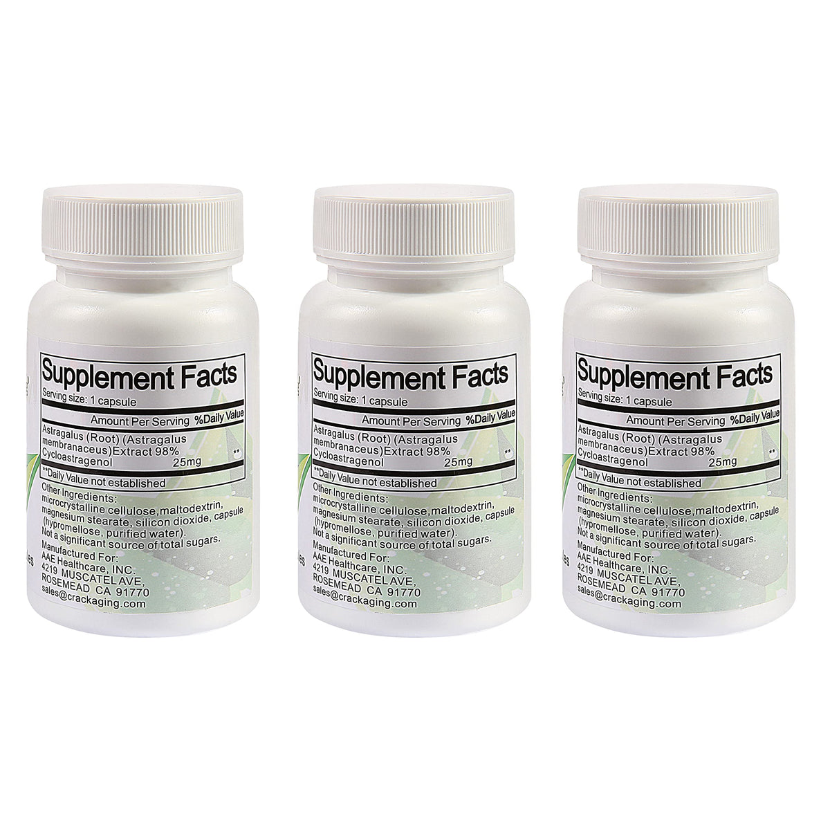 Crackaging Super-Absorption Cycloastragenol 98% 25mg Anti-Aging