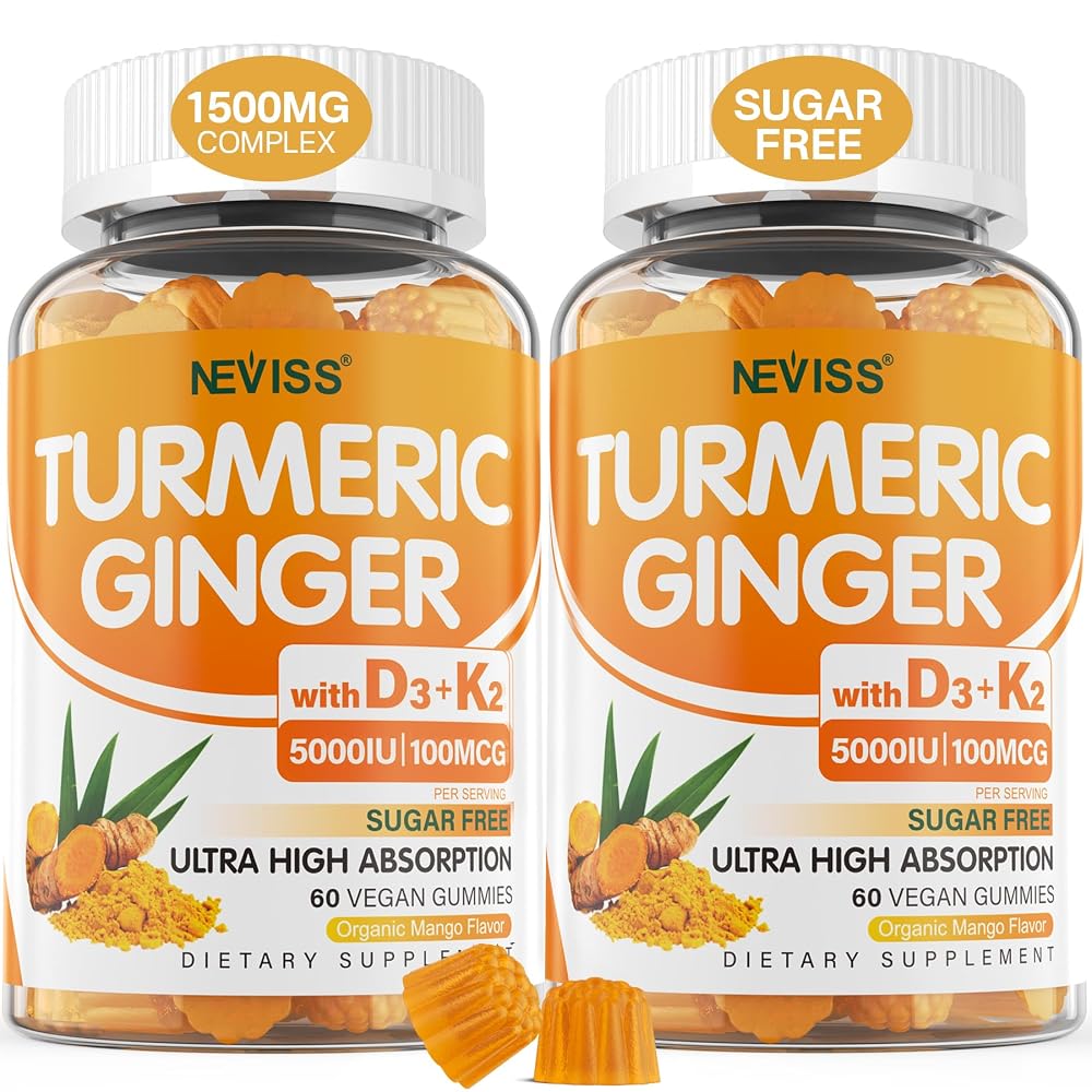 NEVISS Sugar Free Turmeric Ginger Gummies