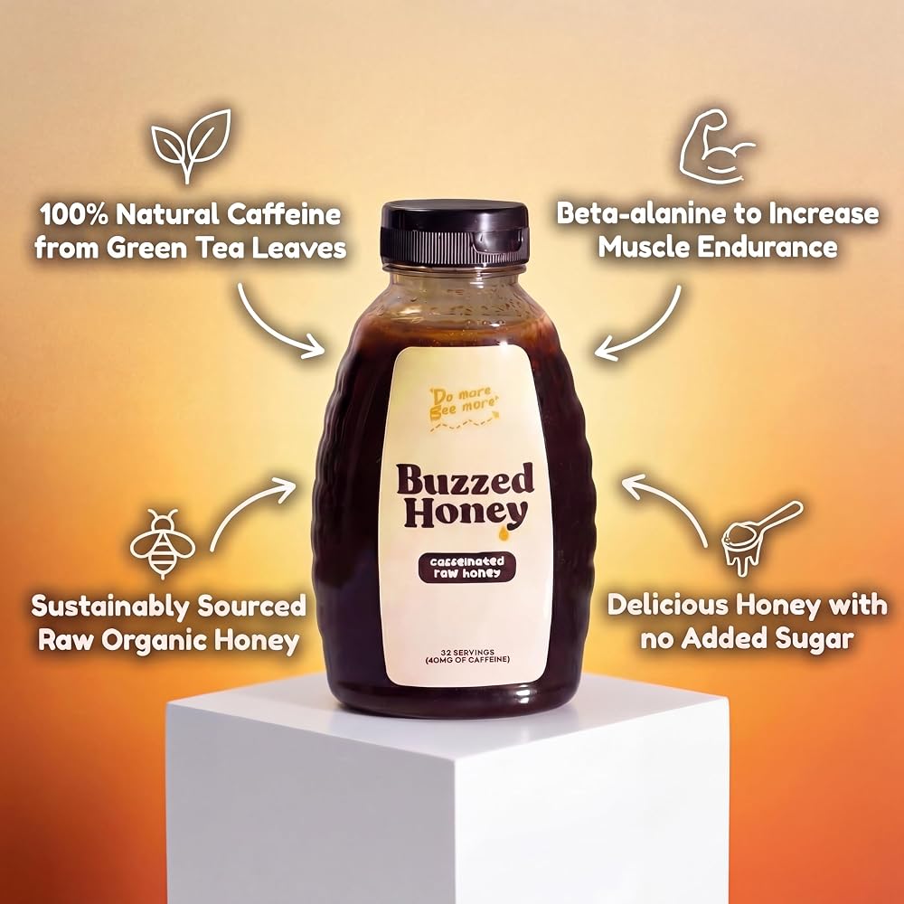 Buzzed Honey Natural Preworkout with Green Tea Caffeine - 16oz - image 3