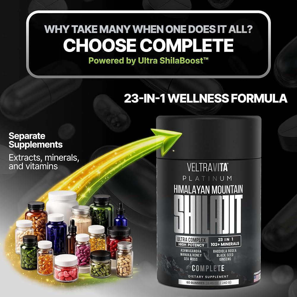 VeltraVita 23-in-1 Himalayan Shilajit Gummies - 60 Gummies - image 4