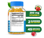 Lifeable Sugar Free Vitamin C for Kids 250 mg - 90 Gummies - image 2