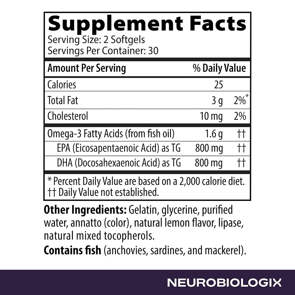 Neurobiologix OmegaCell 1600 TG Omega-3 Fish Oil - 60 Softgels - image 5