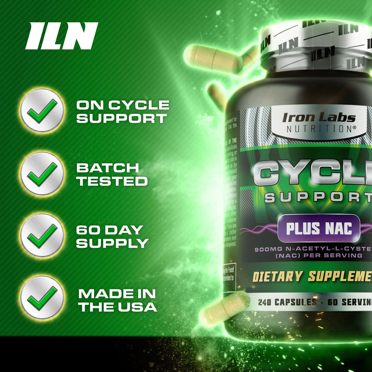 Iron Labs Nutrition Cycle Support Plus NAC - 240 Capsules - image 5