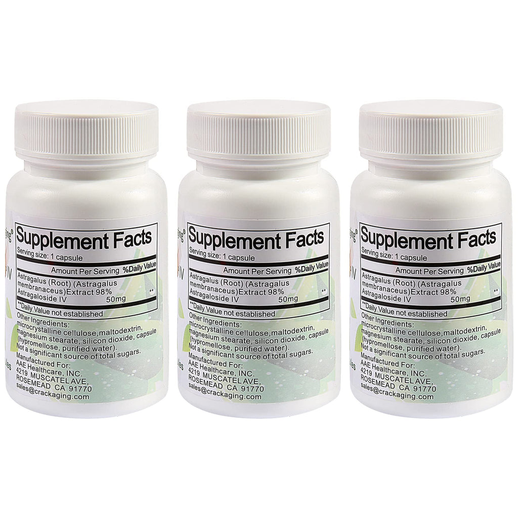 Crackaging Astragaloside IV 98% Enhanced Absorption 50mg - 90 Capsules - image 2