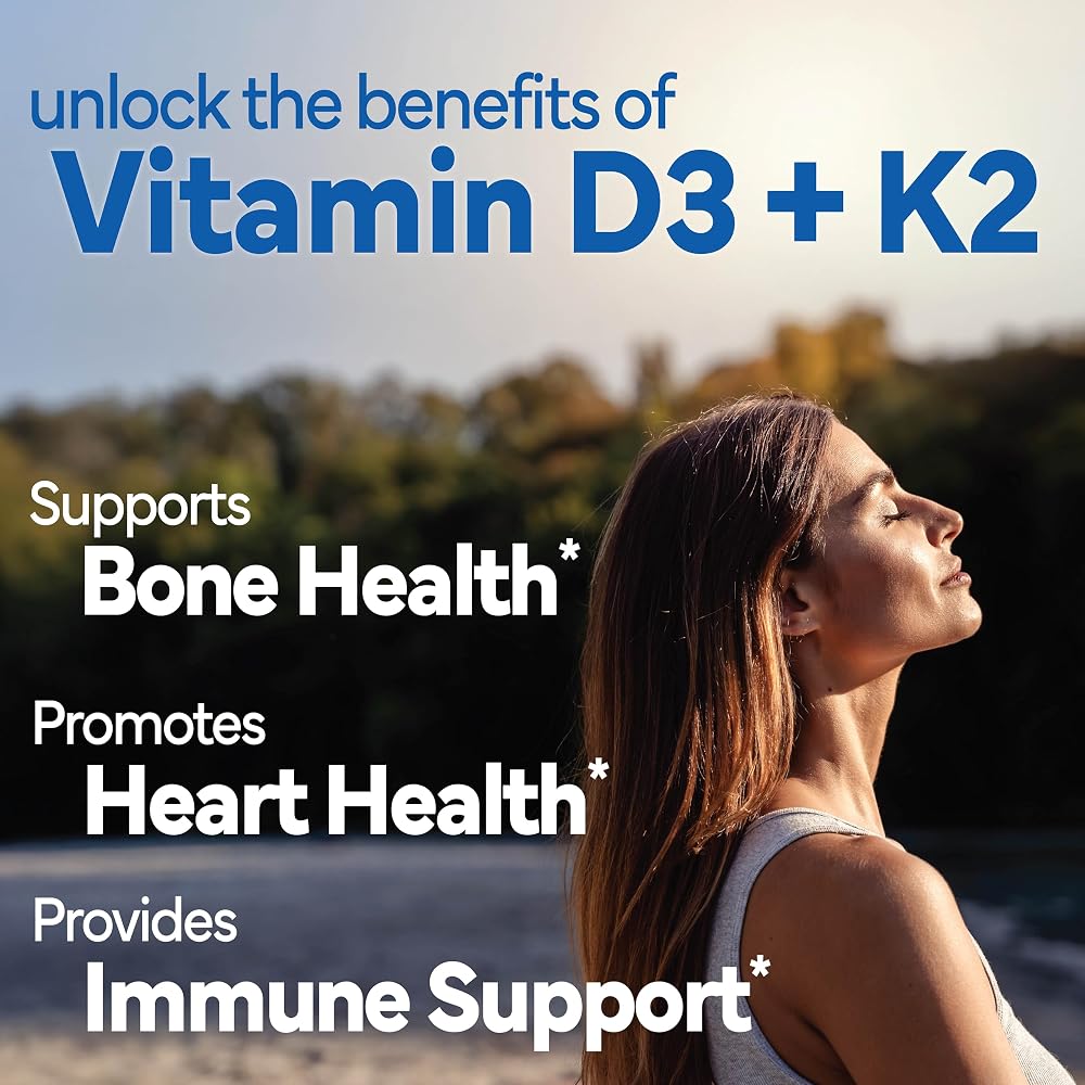 Sunshine Vitamin D3 with K2 5000 IU - 60 Tablets - image 3