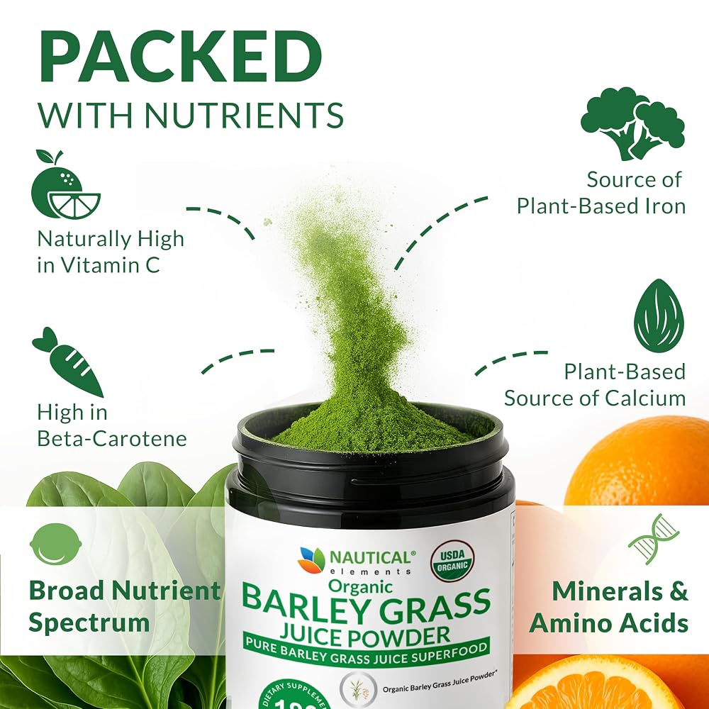 Nautical Elements Barley Grass Juice Powder Organic - 180g - image 4