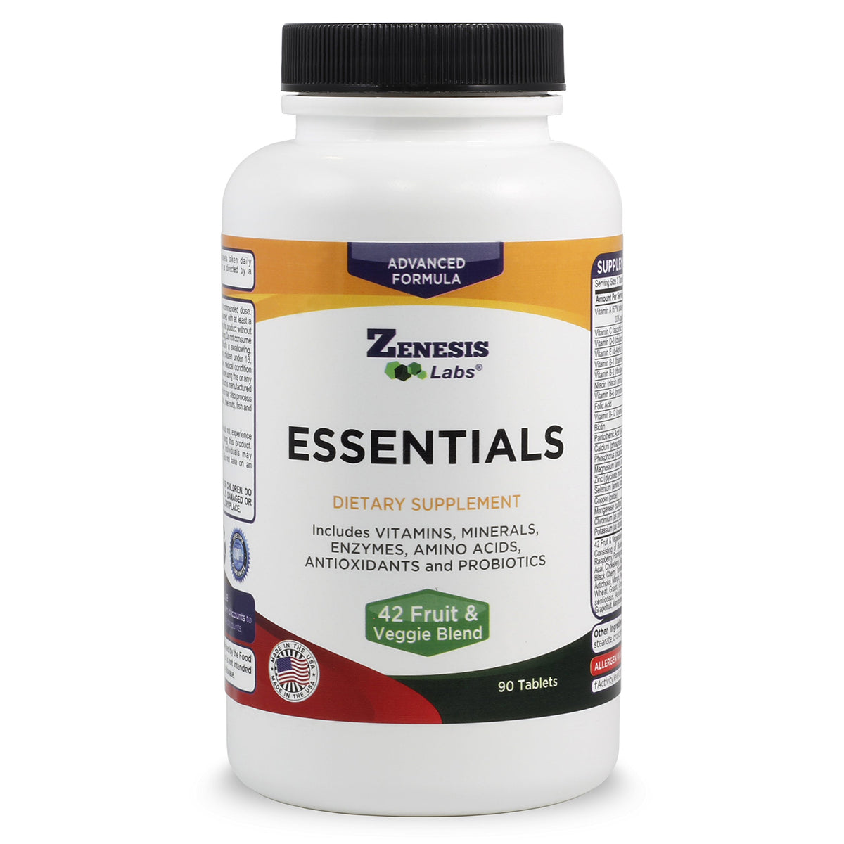 Zenesis Labs Essentials Natural Multivitamin - 90 Tablets