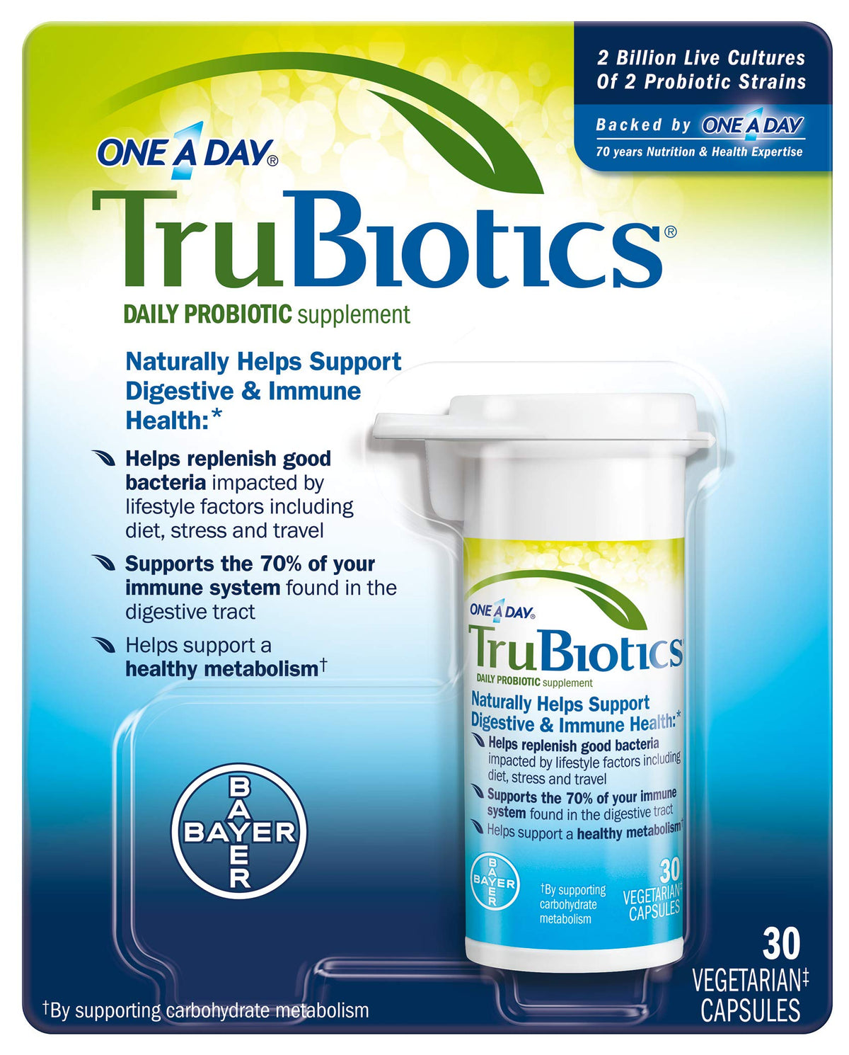 TruBiotics Daily Probiotic Digestive & Immune Support - 90 Capsules