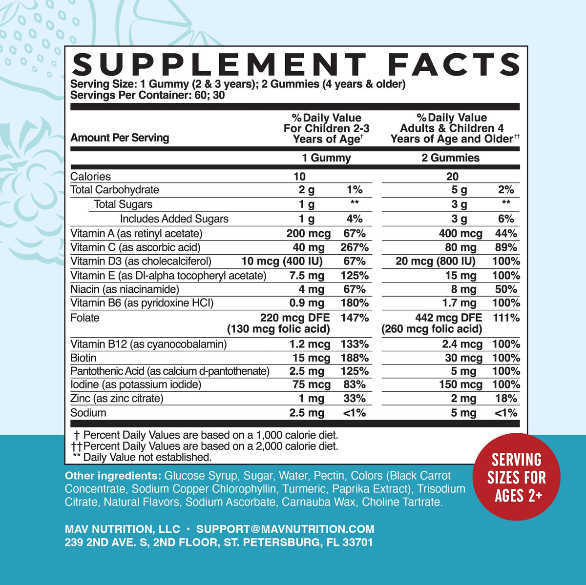 MAV NUTRITION Kids Multivitamin Gummies - 90 Count - image 6