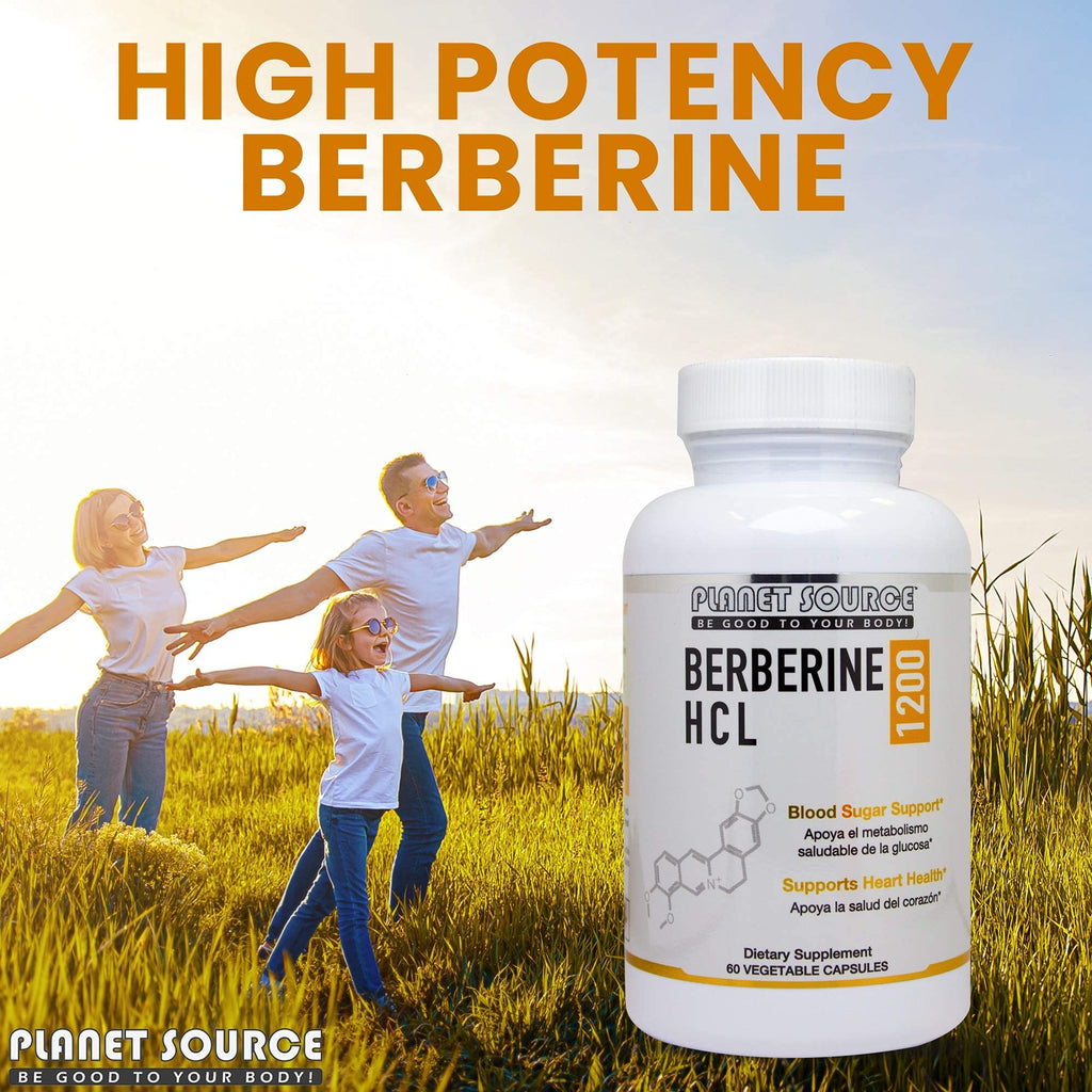 Planet Source Berberine HCl 1200 mg per Serving - 60 Capsules - image 3