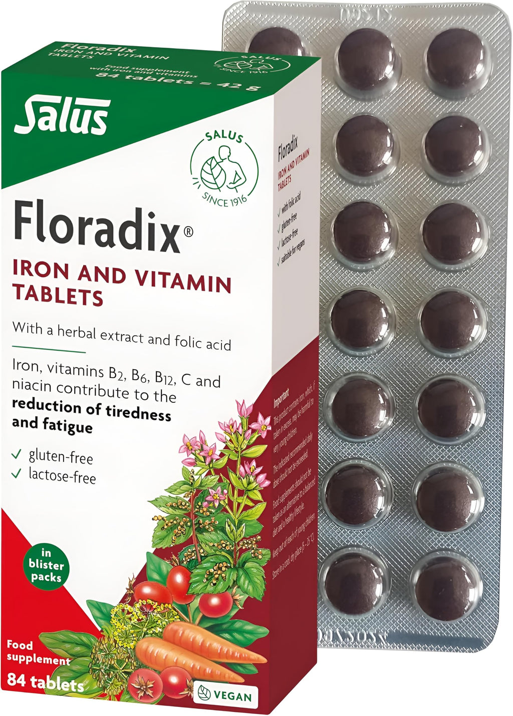Floradix Iron Supplement - 168 Capsules (2 Pack)