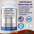 YUMMYVITE Black Seed Oil Capsules for Hair & Skin - 120 Softgels - image 2