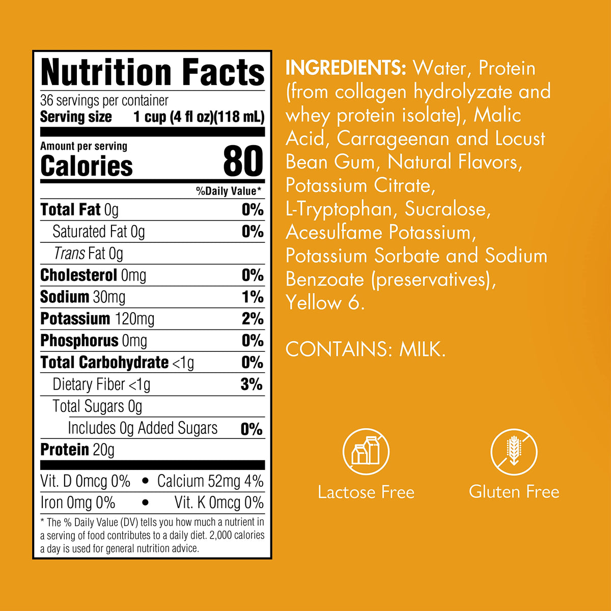 Medtrition Gelatein Orange Protein Gelatin 20g - 12 Pack - image 2