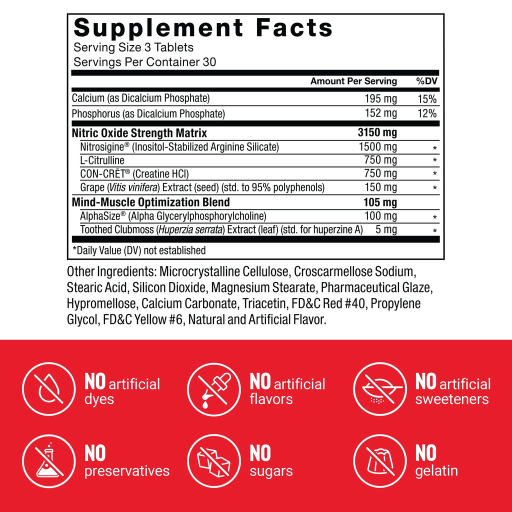 Force Factor Volcano Extreme Pre-Workout Nitric Oxide Booster - 90 Tablets - image 8