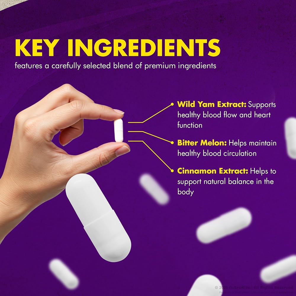 NutraRize GlycoBoost Blood Support Formula - 120 Capsules - image 6