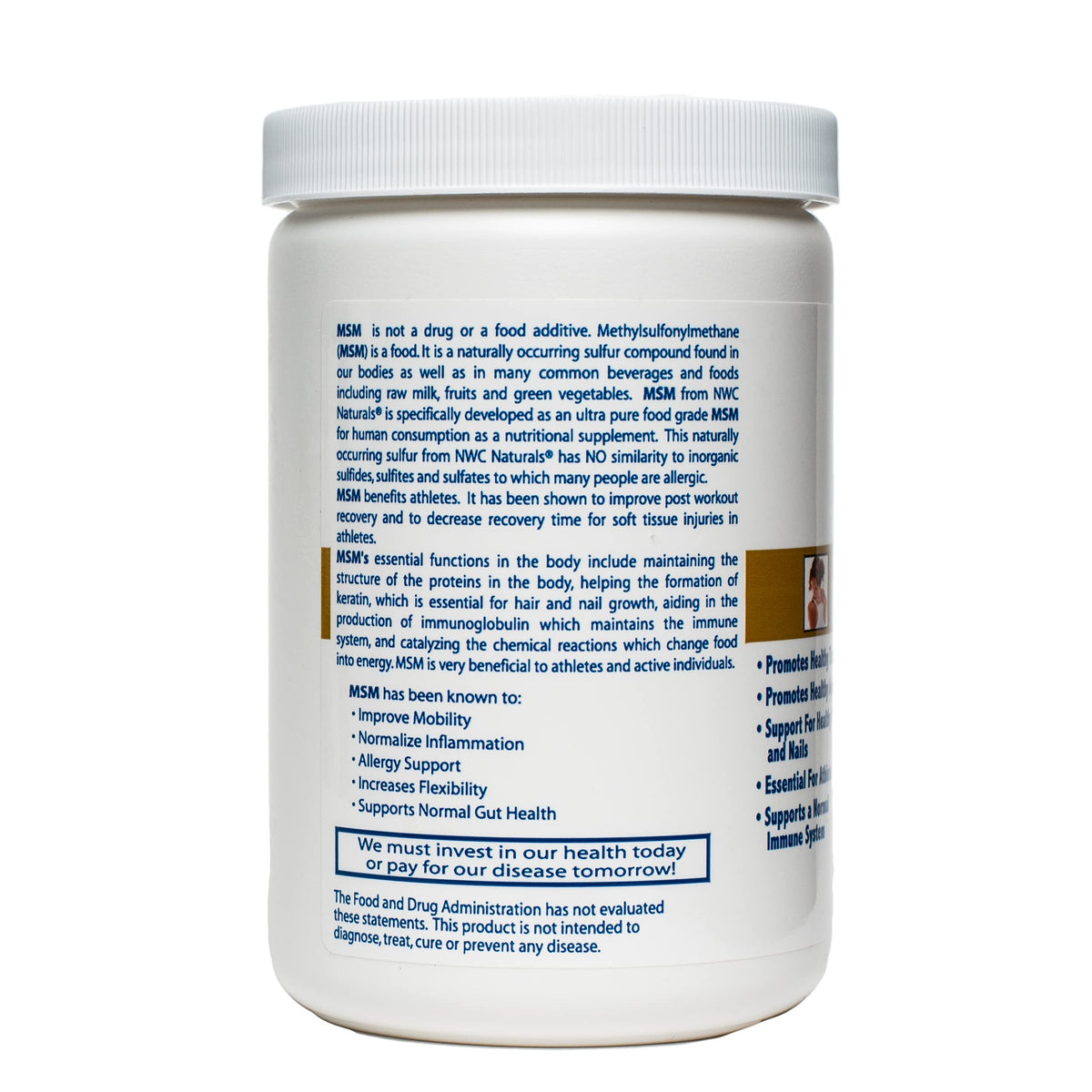 NWC Naturals Ultra-Pure MSM Powder for Pets - 1 Pound - image 3