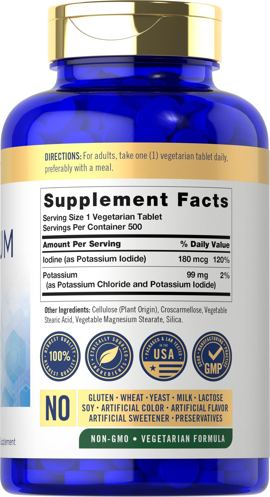 Carlyle Potassium Plus Iodine 99mg - 500 Tablets - image 2