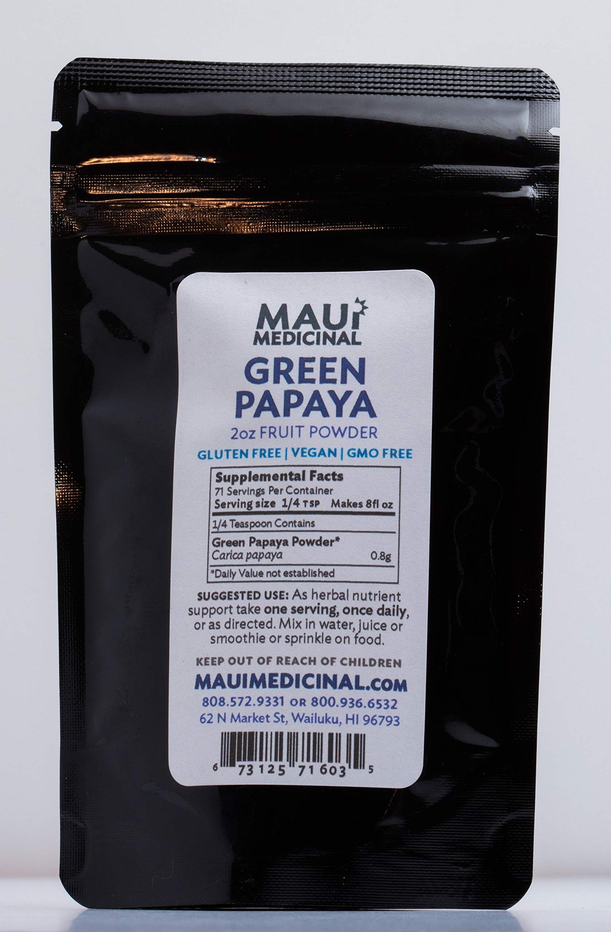 Maui Medicinal Herbs Green Papaya Fruit Powder - 2 oz - image 2