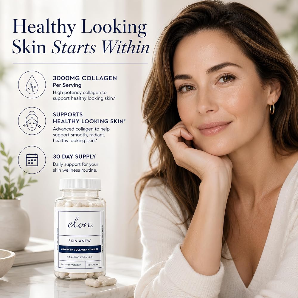 Elon Skin Anew Hydrolyzed Collagen 3000 mg - 120 Capsules - image 3