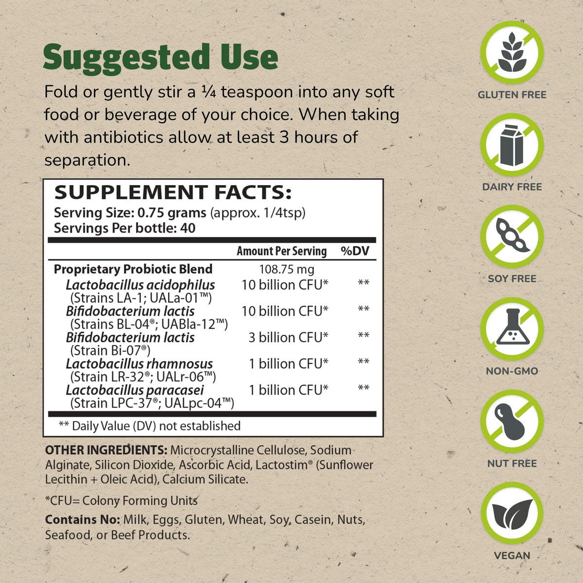 Granular Theralac Multi-Strain Probiotic Powder - 40 Servings - image 2