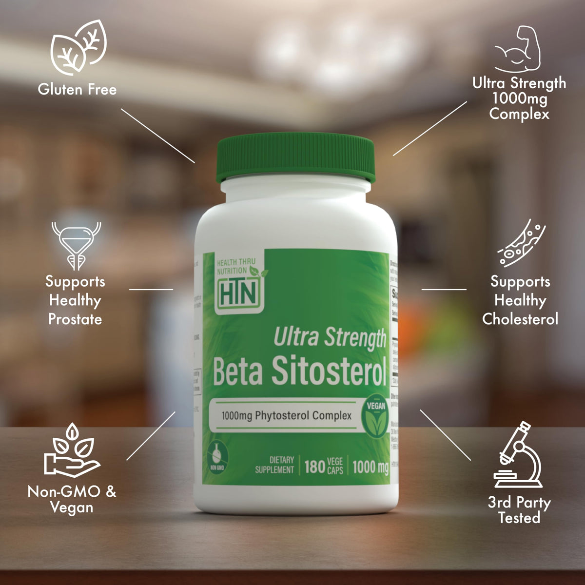 Health Thru Nutrition Ultra Strength Beta Sitosterol 400mg - 180 Capsules - image 4