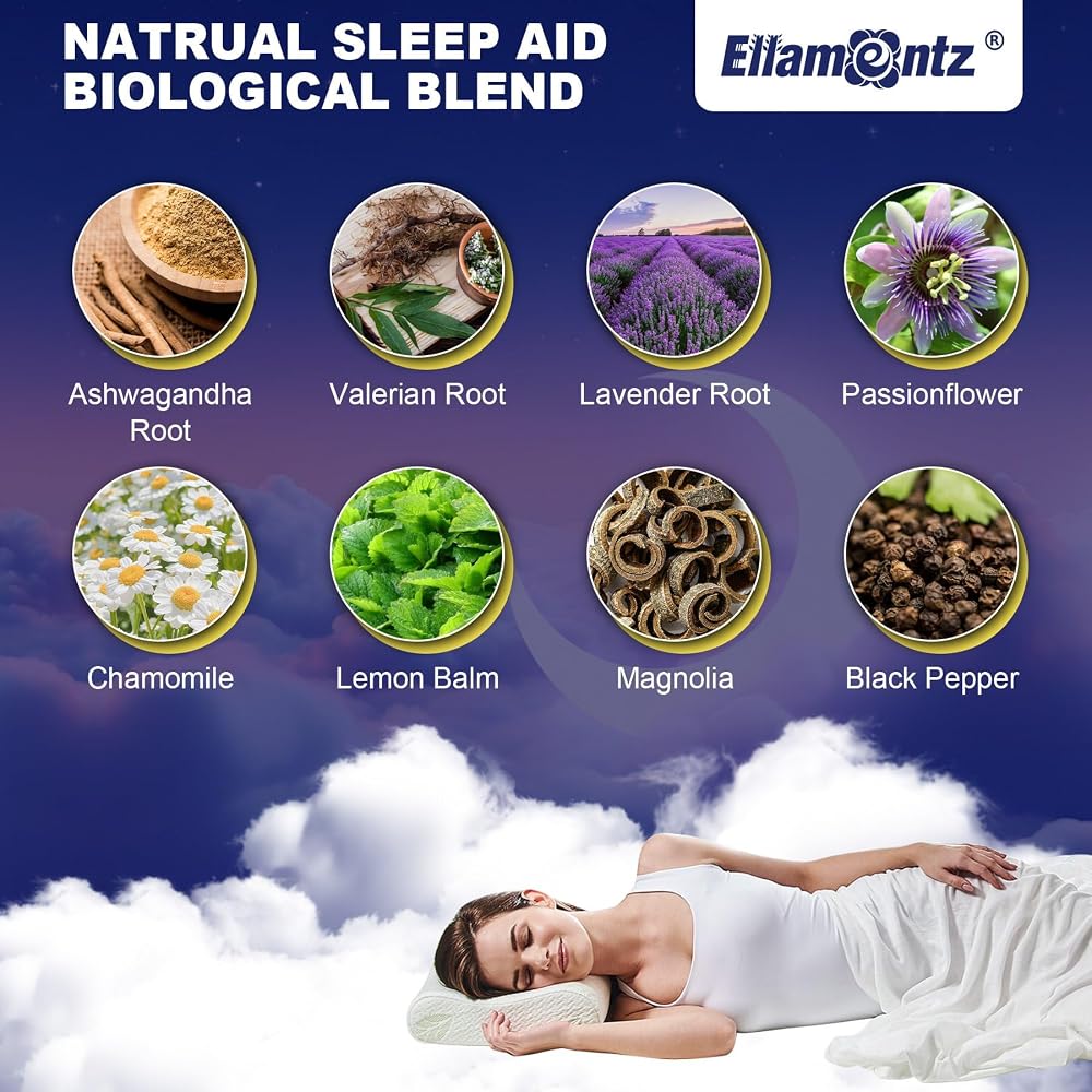 ELLAMENTZ Sleep Gummies No Melatonin with Magnesium - 120 Count - image 3