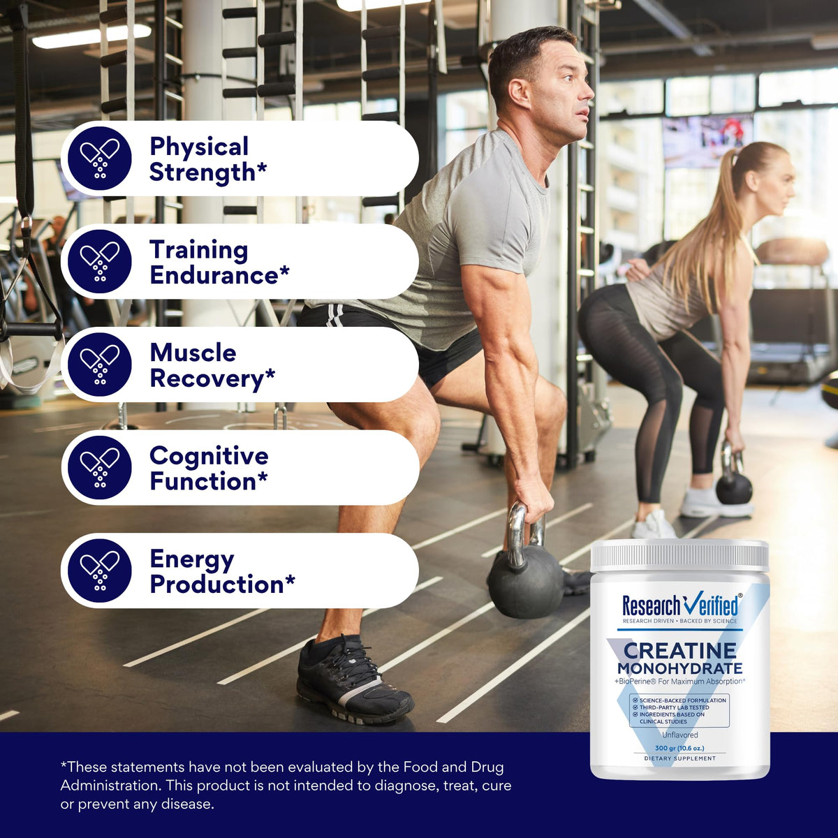Research Verified Creatine Monohydrate - 300 GR (10.6 OZ.)