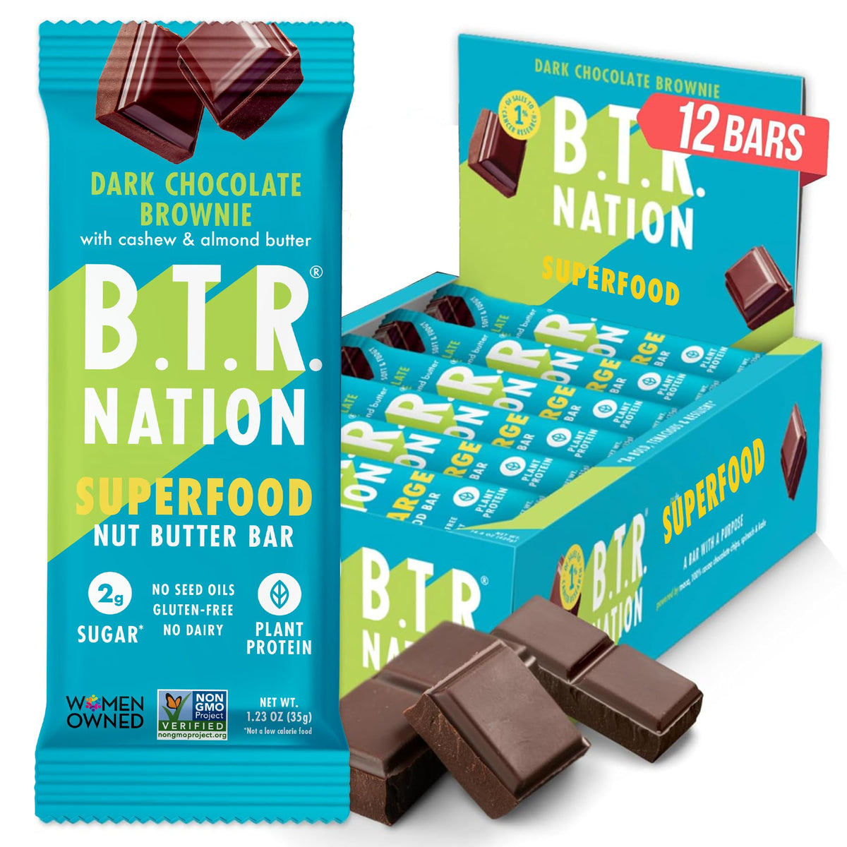 B.T.R. Vegan Keto Superfood Protein Bars