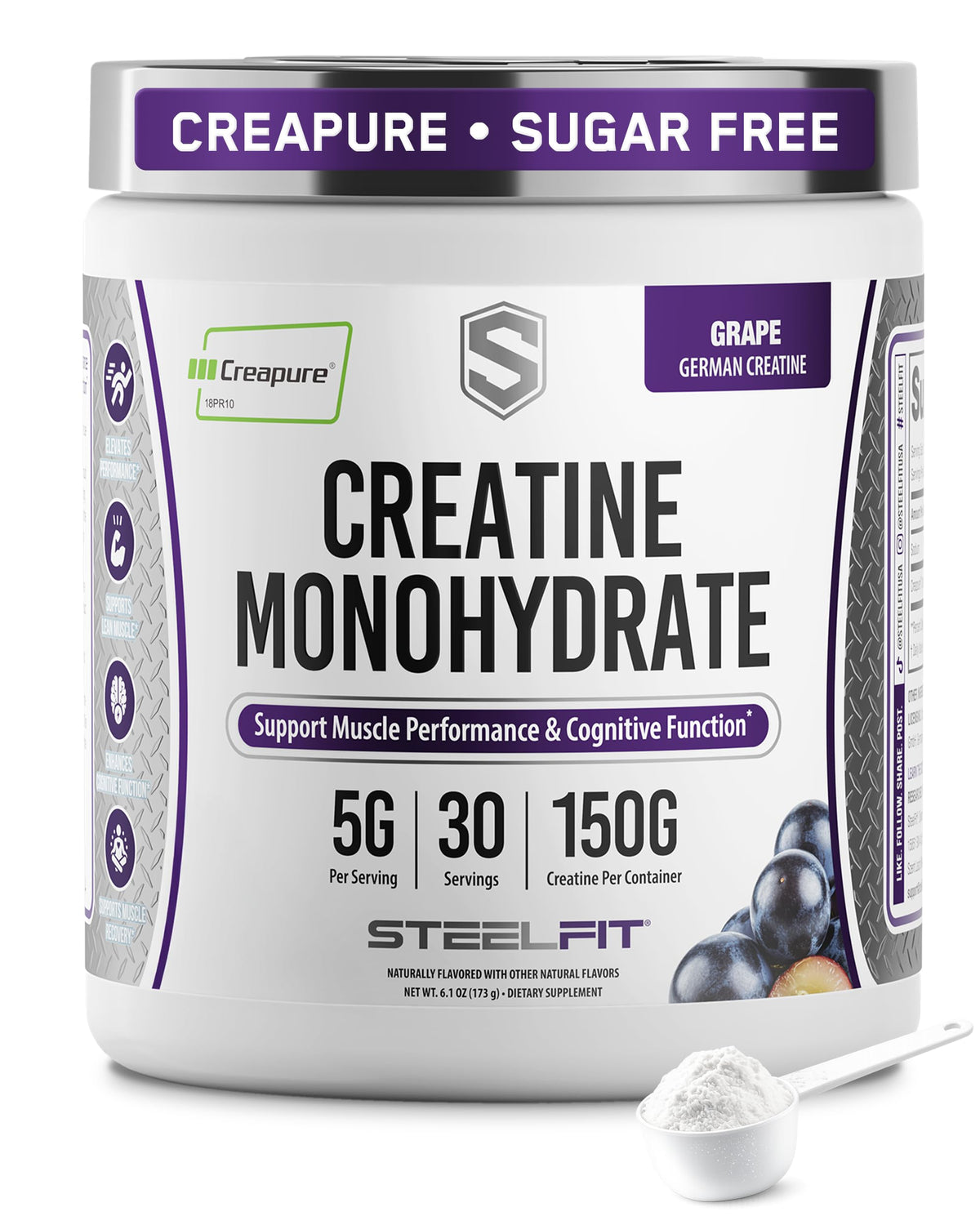 SteelFit Creapure Pure Creatine Monohydrate Powder