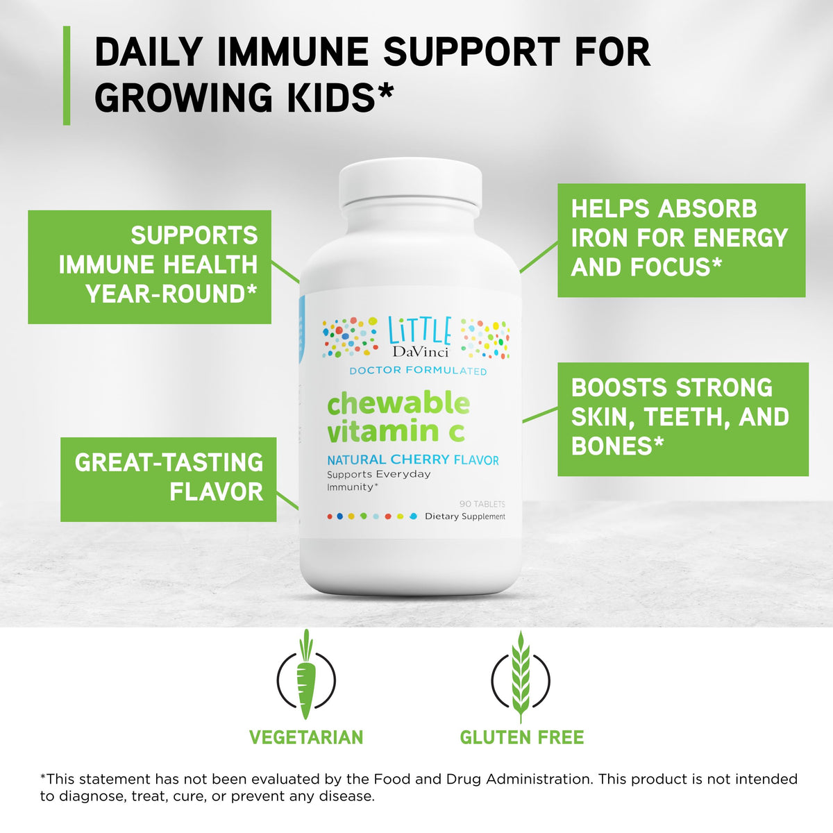 Little DaVinci Chewable Vitamin C Immune Support - 90 Tablets - image 3