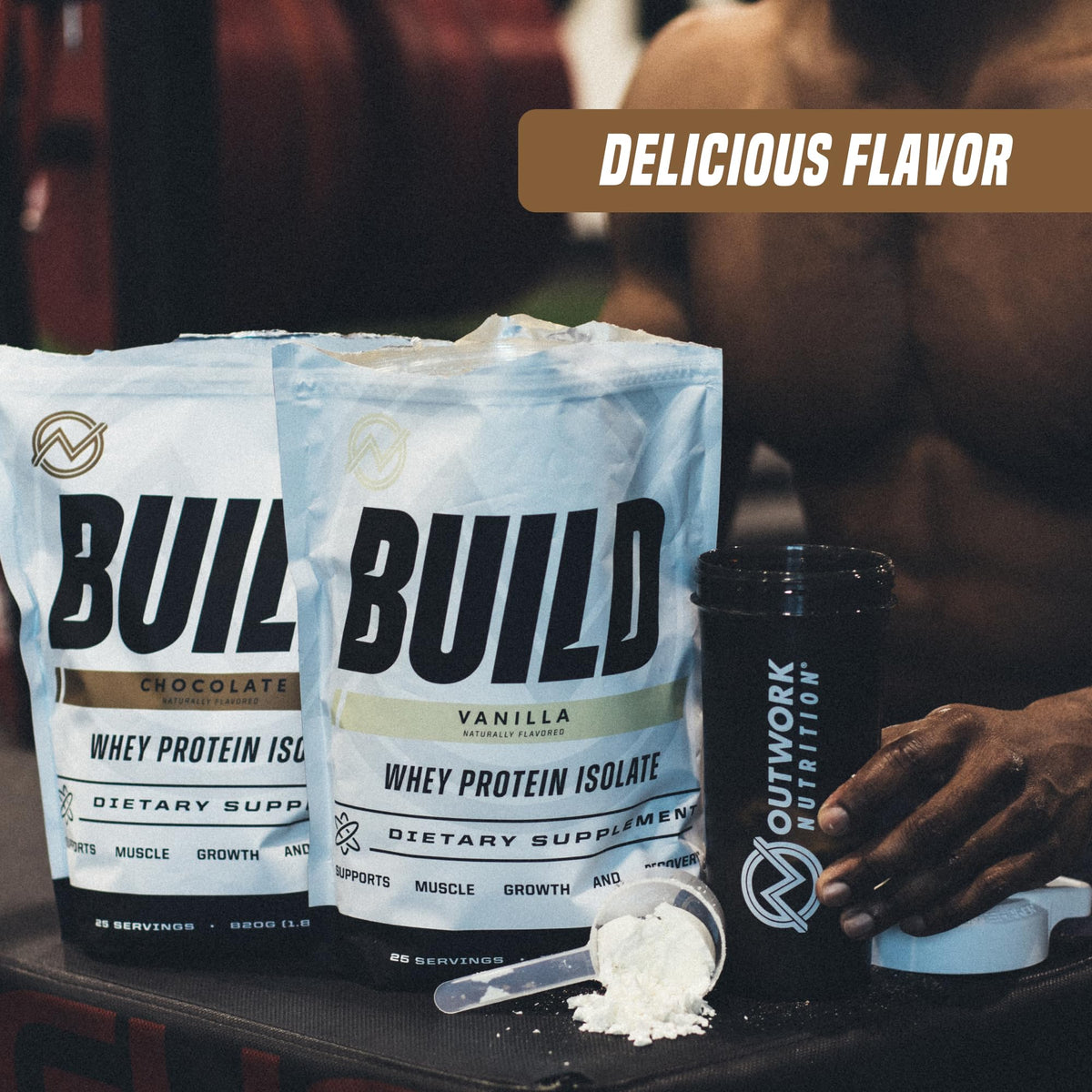 Outwork Nutrition Build Whey Protein Isolate Powder - Low Lactose