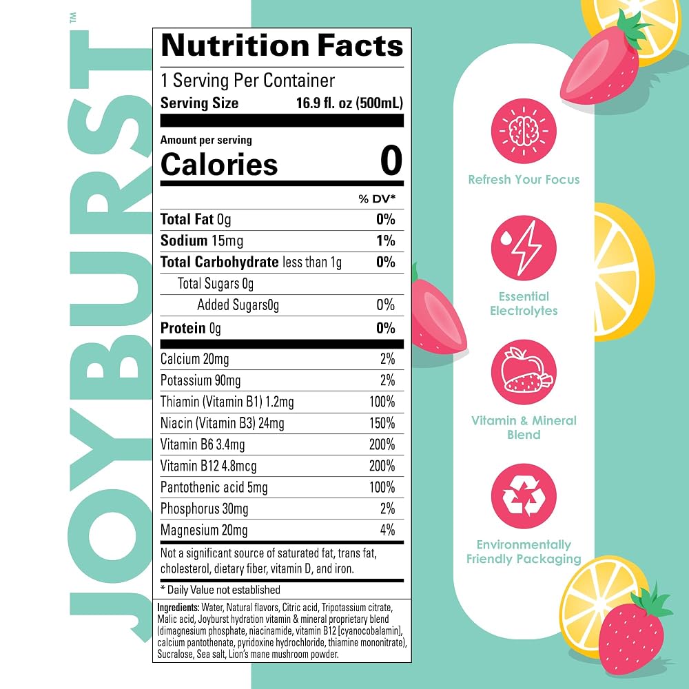 JOYBURST Sugar Free Electrolyte Water