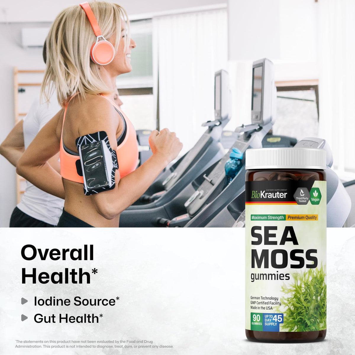 BIO KRAUTER Sea Moss Thyroid Support Gummies - 90 Count - image 2