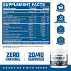 Axe & Sledge Hydraulic Stim-Free Pre-Workout Powder for Men & Women