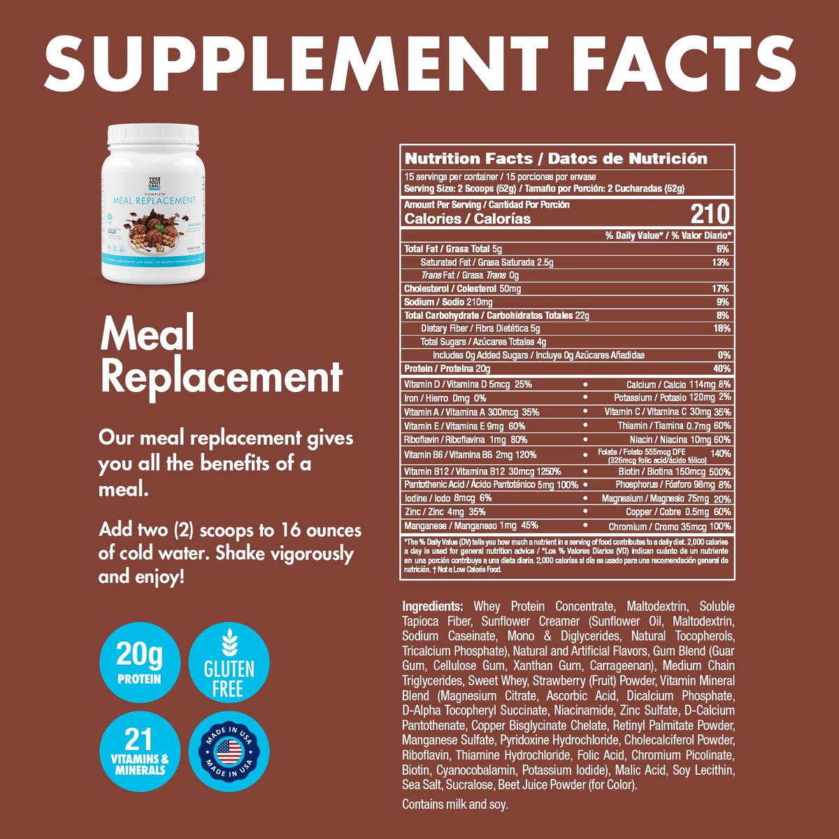 Yes You Can! Transformation Kit Meal Replacement & Supplements - 7 Piece Set - image 3