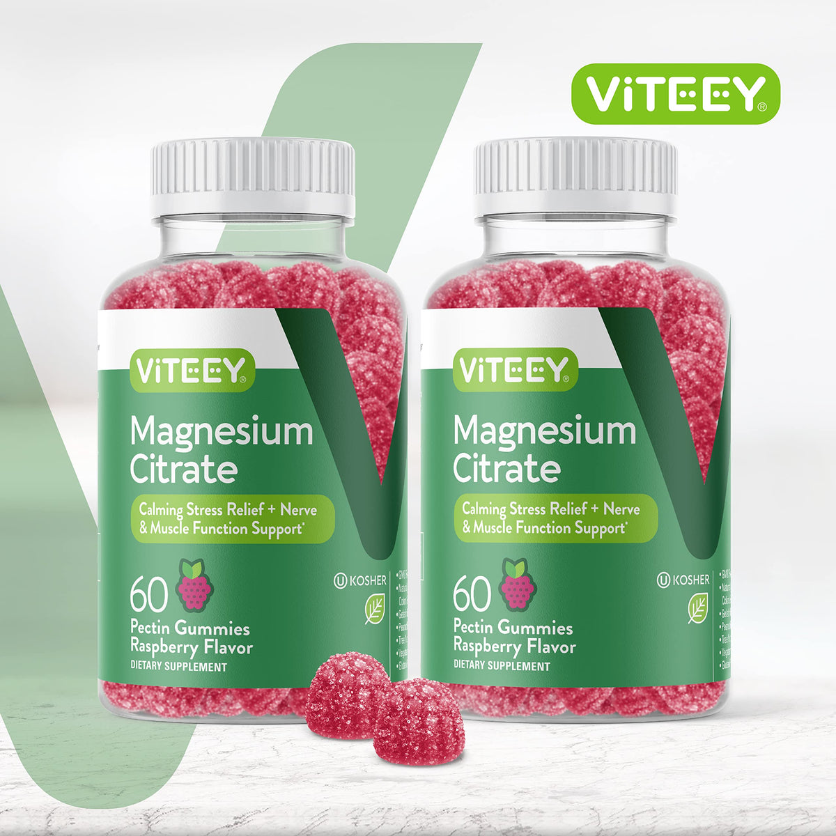Viteey Magnesium Citrate Gummies Supports Calm Mood