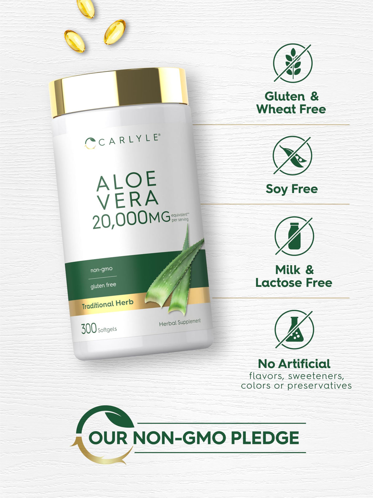 Carlyle Aloe Vera Softgel Capsules - 300 Count - image 5
