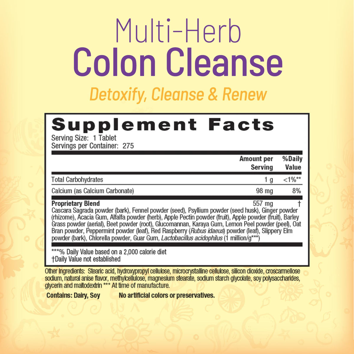 Nature's Secret Multi-Herb Colon Cleanse Digestive Health - 275 Tablets - image 2