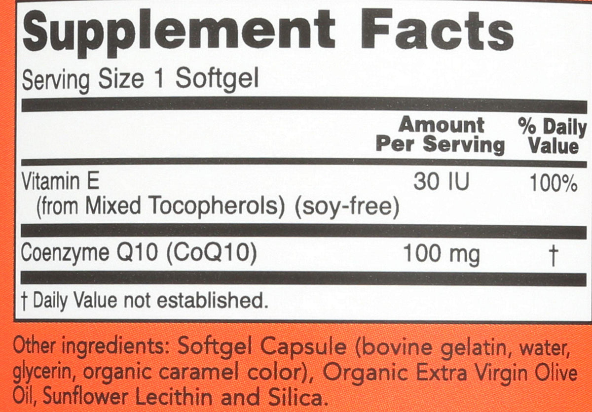 NOW Foods CoQ10 100mg Cardiovascular Health - 150 Softgels - image 3