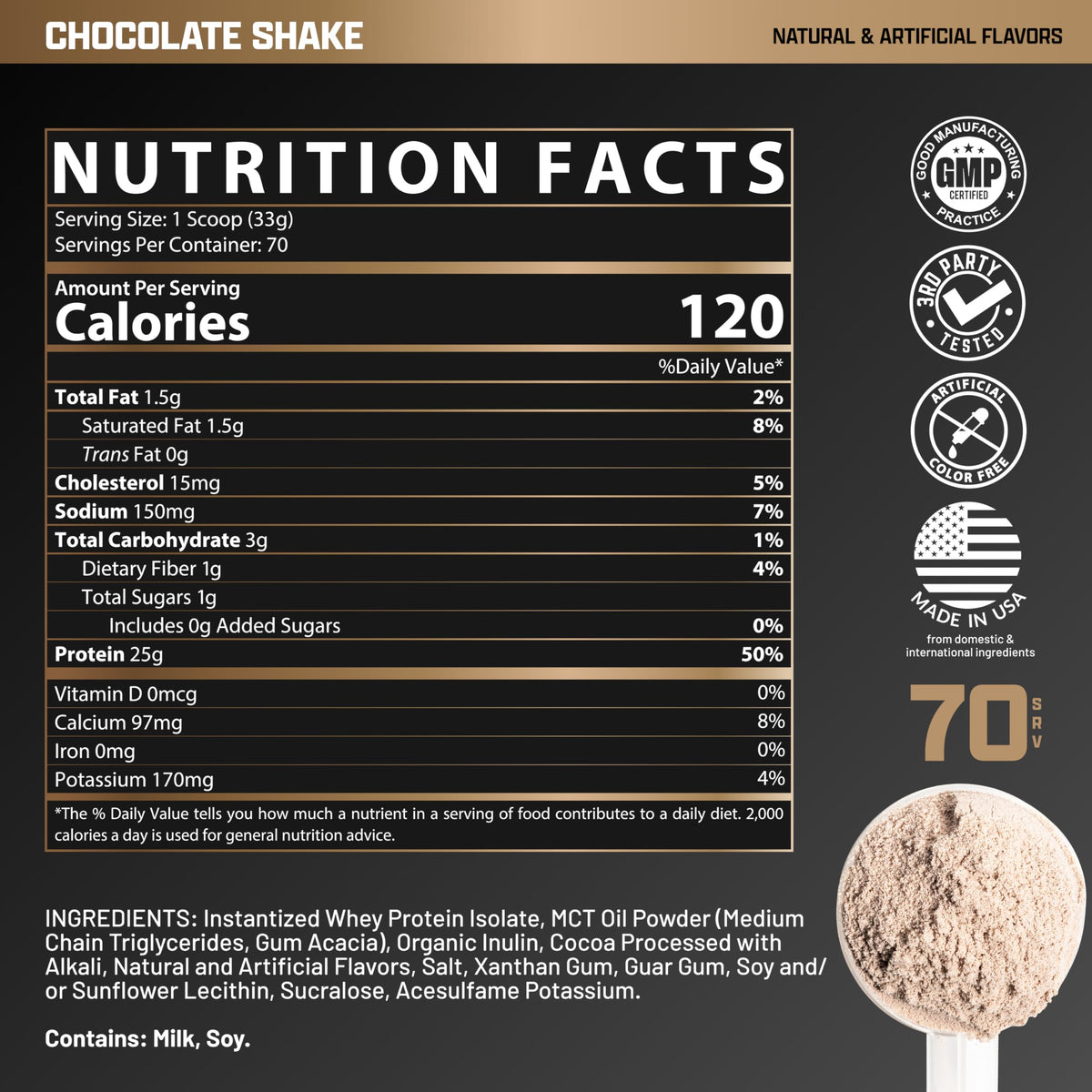 Nutrex Research IsoFit Whey Protein Powder Instantized 100% Whey