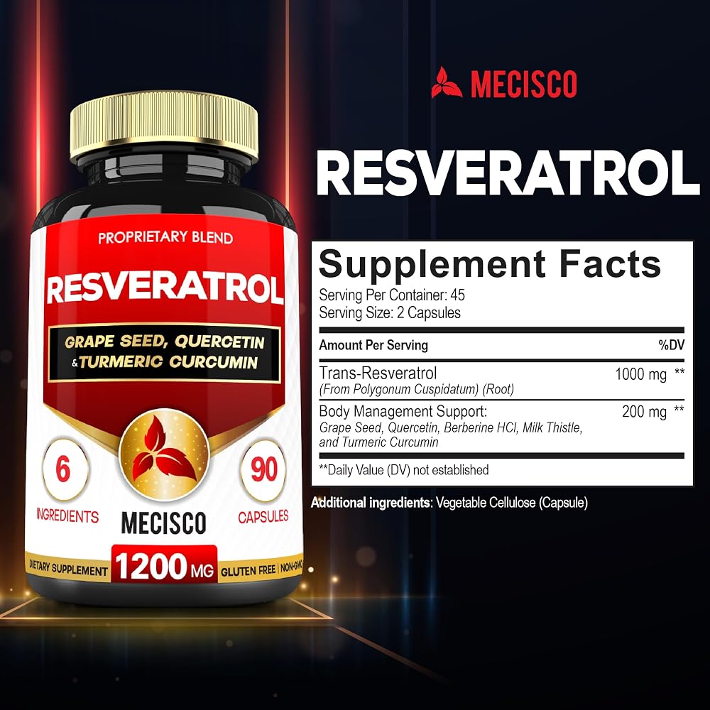Mecisco Resveratrol Supplement_90 180Caps_300mg