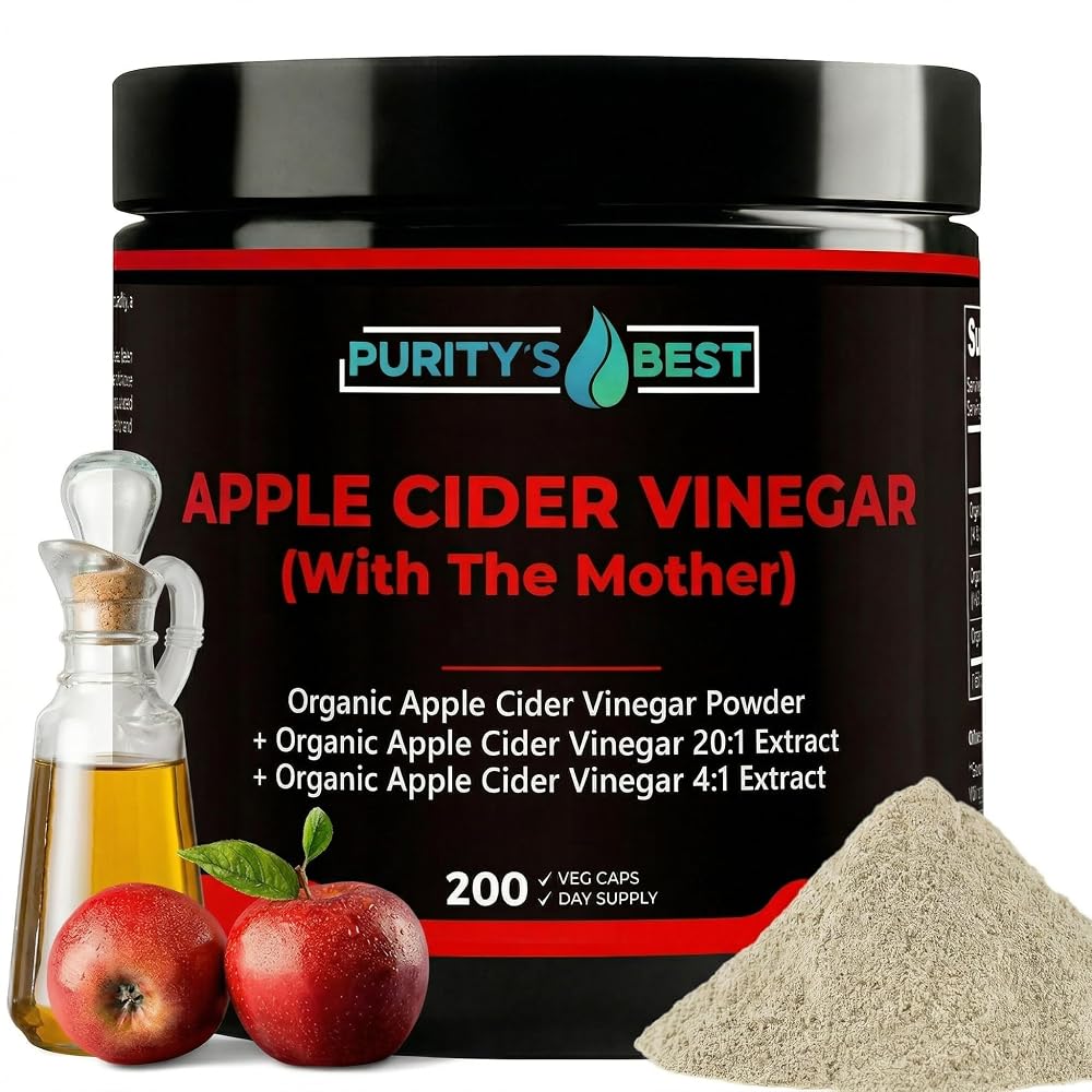 Purity's Best Apple Cider Vinegar with The Mother 300 mg - 200 Capsules