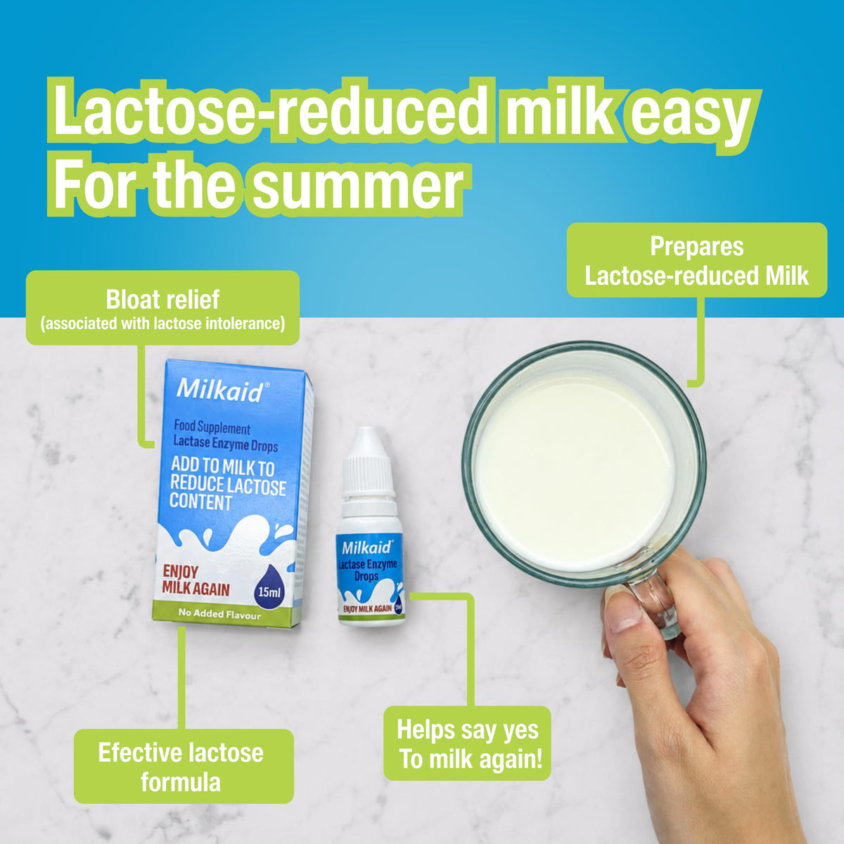 Milkaid Lactase Enzyme Drops for Lactose Intolerance - 0.5 Fl Oz - image 5
