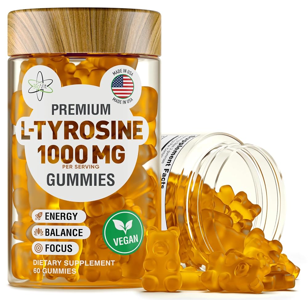 BioVit L-Tyrosine Gummies Amino Acid Supplement - 60 Vegan Gummies