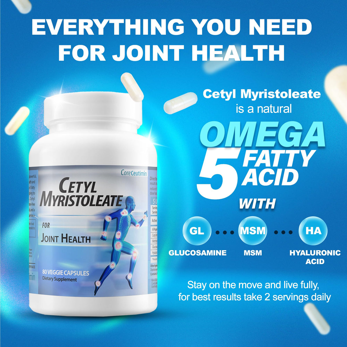 CoreCeutimin Cetyl Myristoleate Omega 5 Fatty Acid - 80 Capsules - image 4